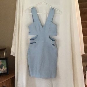 Strapped light blue dress